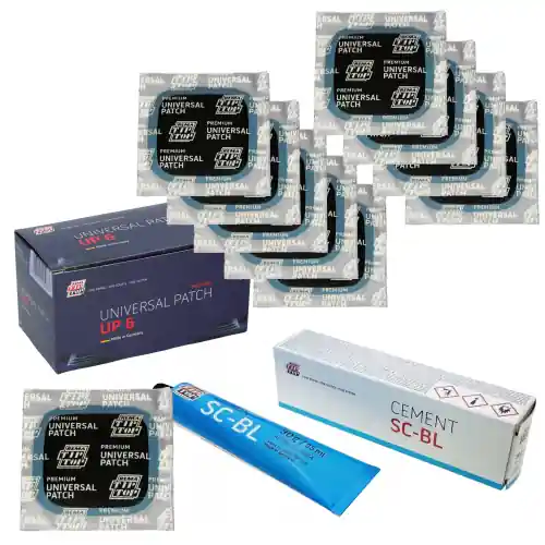 Super okazja Zestaw łatek uniwersalnych do opon UP6 + Klej 30ml
