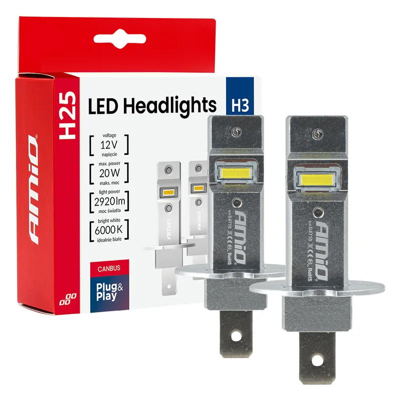 ŻARÓWKI SAMOCHODOWE LED / HEADL H25 H3 Nowość