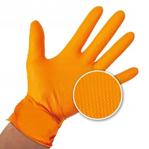 Rękawice ochronne nitrylowe powergrip mocne 50szt M Premium