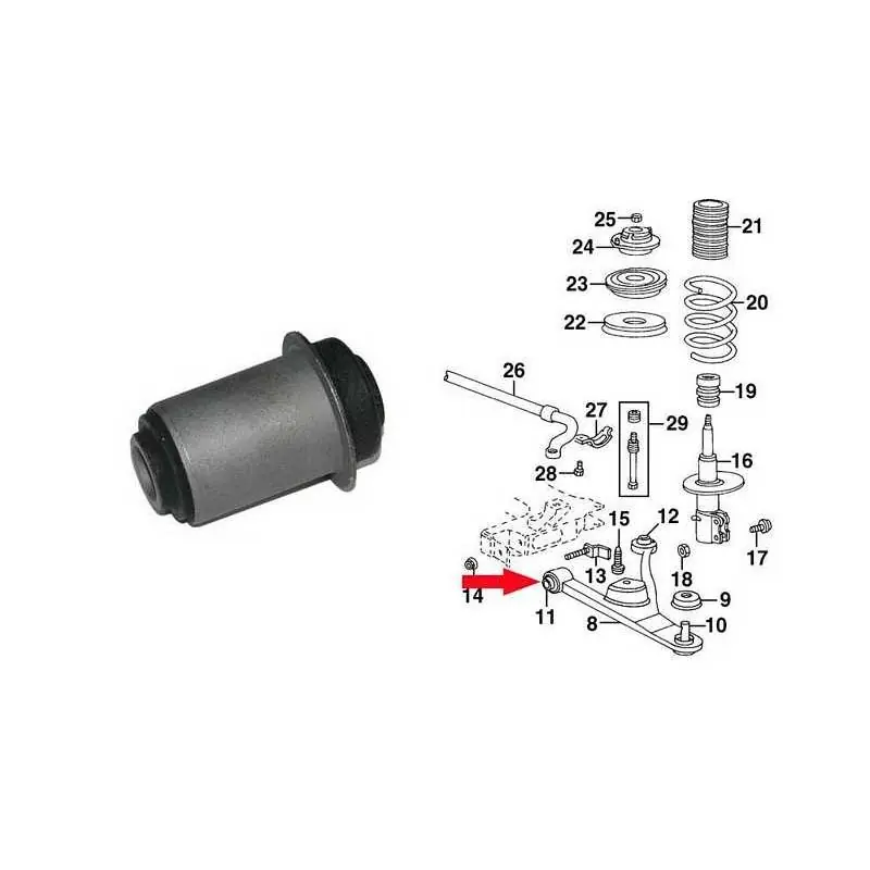 Kup teraz TULEJA WAHACZA DÓŁ PRZÓD PRZEDNIA DODGE PLYMOUTH CHRYSLER NEON 95-99