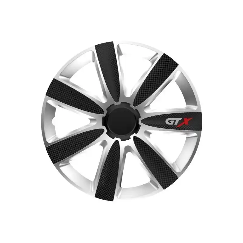 GTX 15" - Kołpak GTX Carbon bicolour srebrno-czarny - 1 szt. Tani