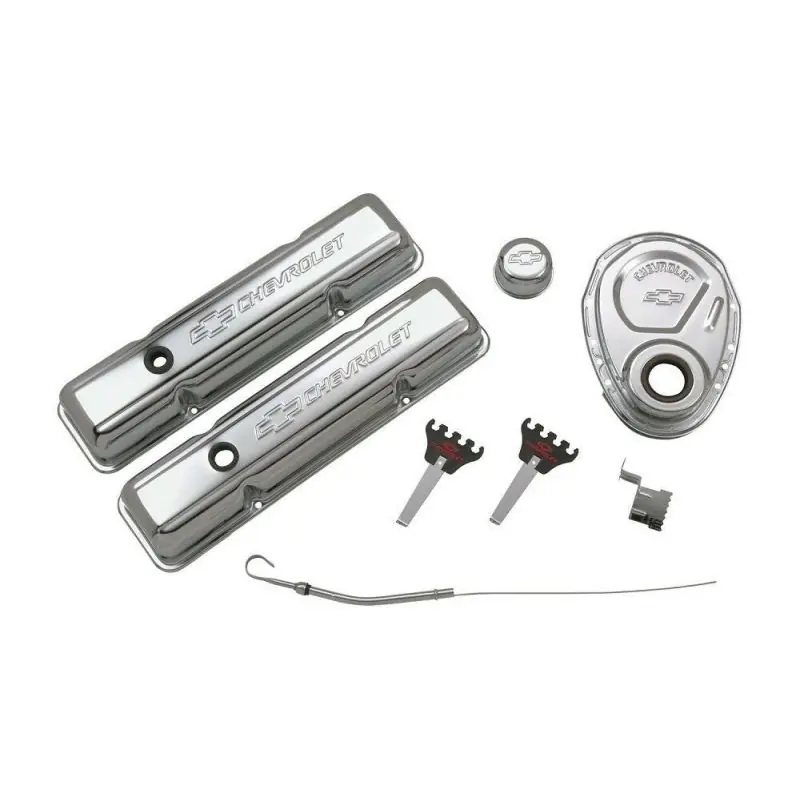 Ograniczona ilość POKRYWY ZAWORÓW SBC CHEVROLET CORVETTE C3 68-82 CHROM DRESS UP KIT