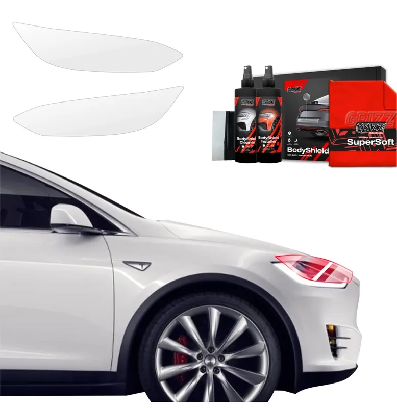 Bestseller 2w1 Folia ochronna na lampy do Tesla Model X (2021-2026)