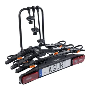Aguri Active Bike PRO 3 Black bagażnik rowerowy na hak do przewozu 3 rowerów Bezpieczna płatność