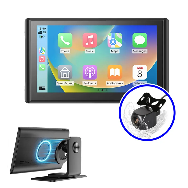 Tablet multimedialny do samochodu Nexadio CP150 CarPlay Android Auto z kamerą cofania Najlepsza cena