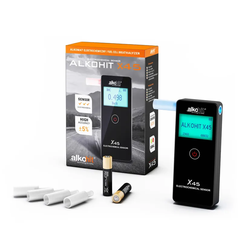Wysoka jakość Alkomat - ALKOHIT X45 Elektorchemiczny + Kalibracje
